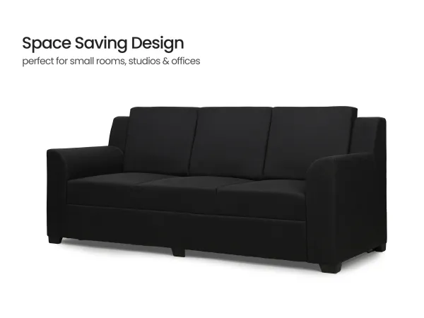 Erica Upholstered 3 Seater Sofa in Charcoal Color